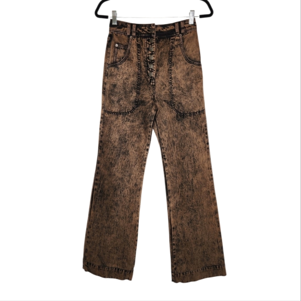 Ulla Johnson Milo High Waisted Flare Jeans in Desert Palm Size 0